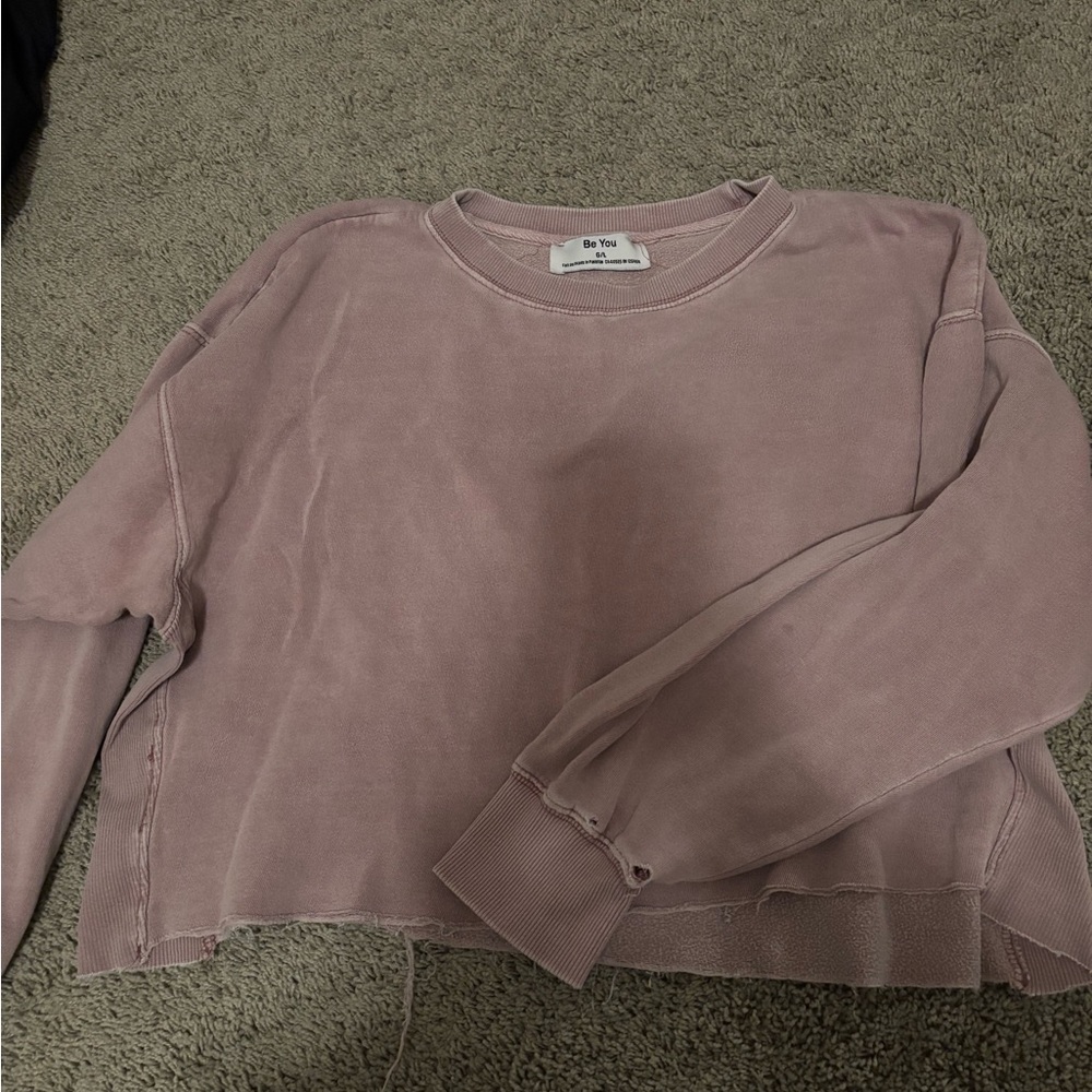 Pink Women's Cropped Crewneck